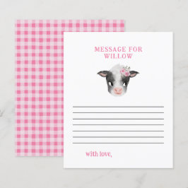 Rosa Kuh Geburtstagszeit Kapselnamenskarte