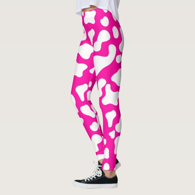 Rosa Kuhdruck Leggings (Links)