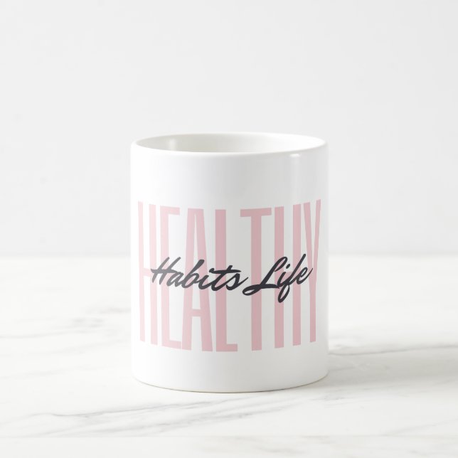 Rosa kühne gesunde Lebensgewohnheiten Tasse (Mittel)