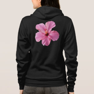 Rosa kundengebundene Schablone Hibiskus-Hawaiis Hoodie