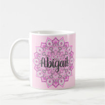 Rosa kundenspezifische Mandala-Tasse
