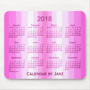 Rosa Kunst-Kalender des Vorhang-2018 durch Janz Mousepad