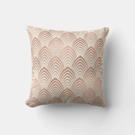 Rosa Kupfer Sepia Art Déco Muscheln Kissen
