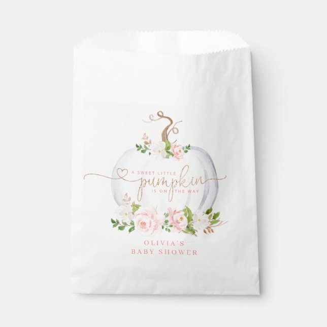 Rosa Kürbis Geschenktütchen (Vorderseite)