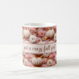Rosa Kürbis mit lustigem Falltext Kaffeetasse