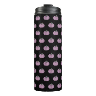 Rosa Kürbis und schwarz Thermosbecher