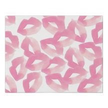 Rosa Kuss-LippenLeinwand-Kunst