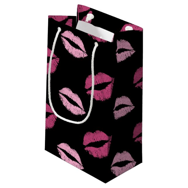 Rosa-Küsse Kleine Geschenktüte (Rückseite Schrägansicht)