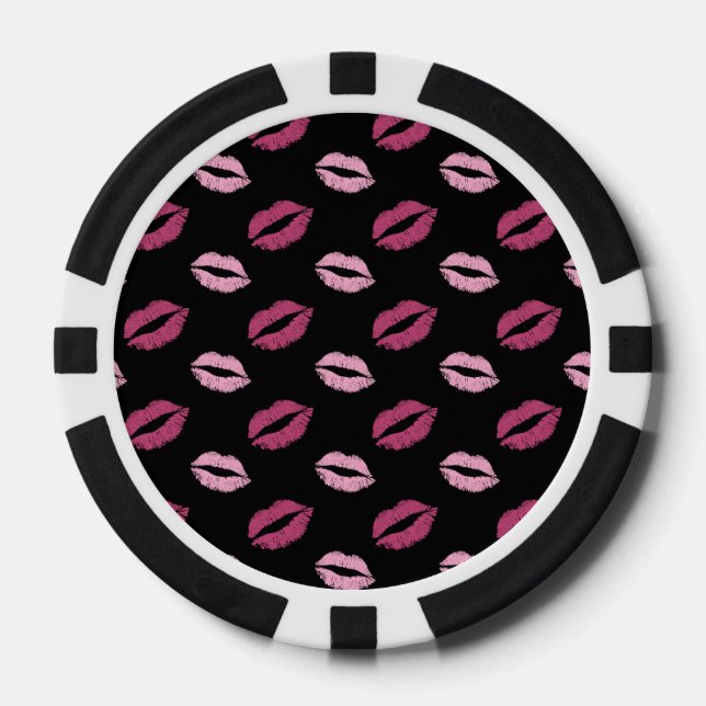 Rosa-Küsse Pokerchips (Vorderseite)