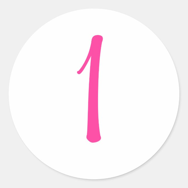Rosa Ladybug-Aufkleber mit Nummer Runder Aufkleber (Vorderseite)