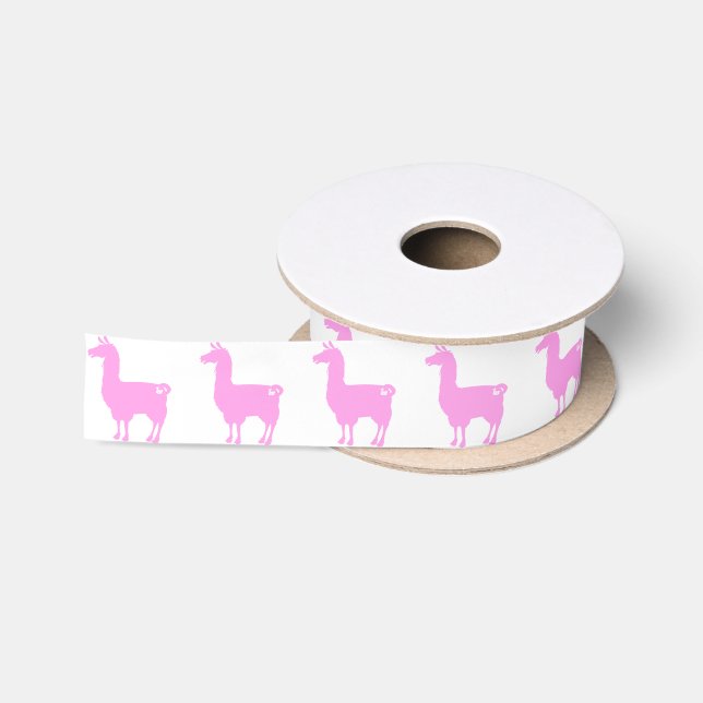 Rosa Lama-Band Satinband (Spule)
