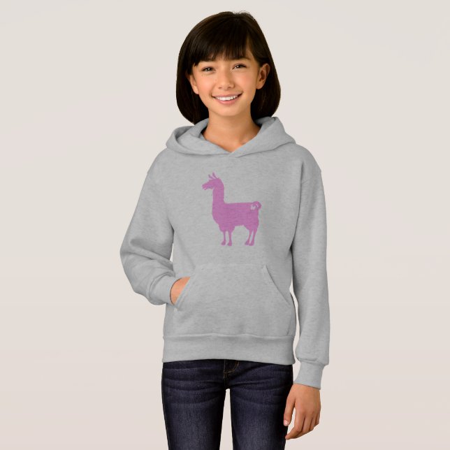 Rosa LamaHoodie Hoodie (Vorne ganz)