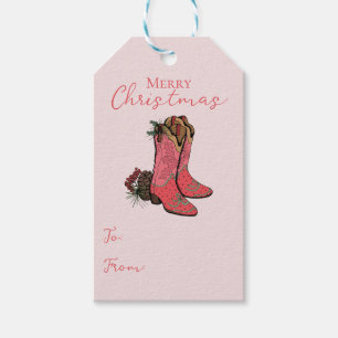 Rosa Land frohe Weihnachten bis von Geschenkmarke Geschenkanhänger