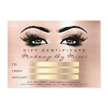 Rosa Lashes Makeup Artist Certificate Gift