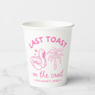 Rosa Last Toast Junggesellinnenabschied Tassen Pappbecher