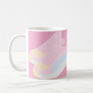 Rosa Laufschuhe Kaffeetasse