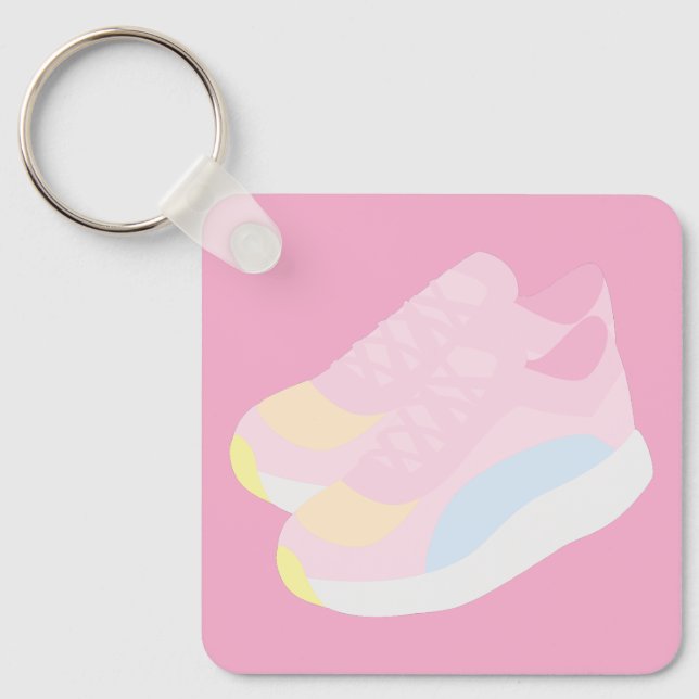 Rosa Laufschuhe Schlüsselanhänger (Vorderseite)