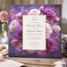 Rosa Lavendel-Rosen-Sträußchen-Dekupage