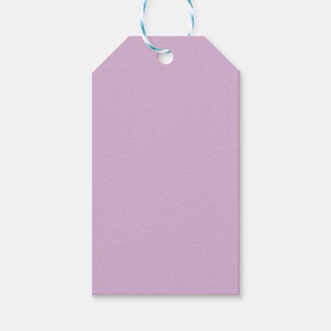 Rosa Lavendel Solid Color Geschenkanhänger (Vorderseite)