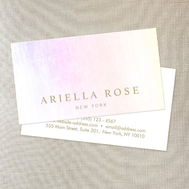Rosa Lavender Gradient Marble Elegantes Ambiente Visitenkarte (Von Creator hochgeladen)