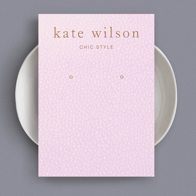 Rosa Leder (Bild) Earring Display Card (Von Creator hochgeladen)