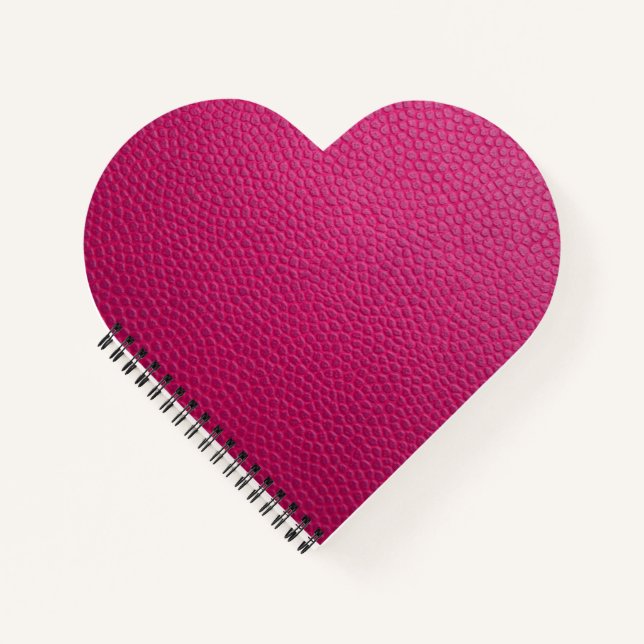 Rosa Leder Notizbuch (Vorderseite)