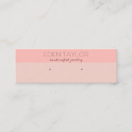 Rosa Leder Textur Stuck Ohrring Display Mini Visitenkarte