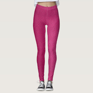 Rosa Leder Textur Yoga Pants Leggings