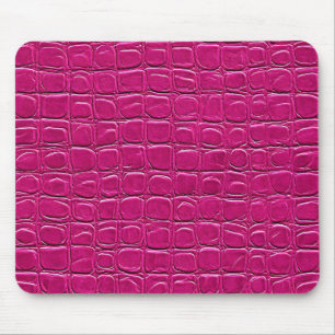 Rosa Ledermuster Mousepad