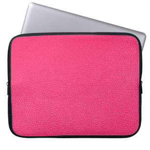 Rosa Lederstruktur Laptopschutzhülle