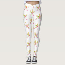 Rosa Leggings in Einhorndruck