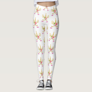Rosa Leggings in Einhorndruck