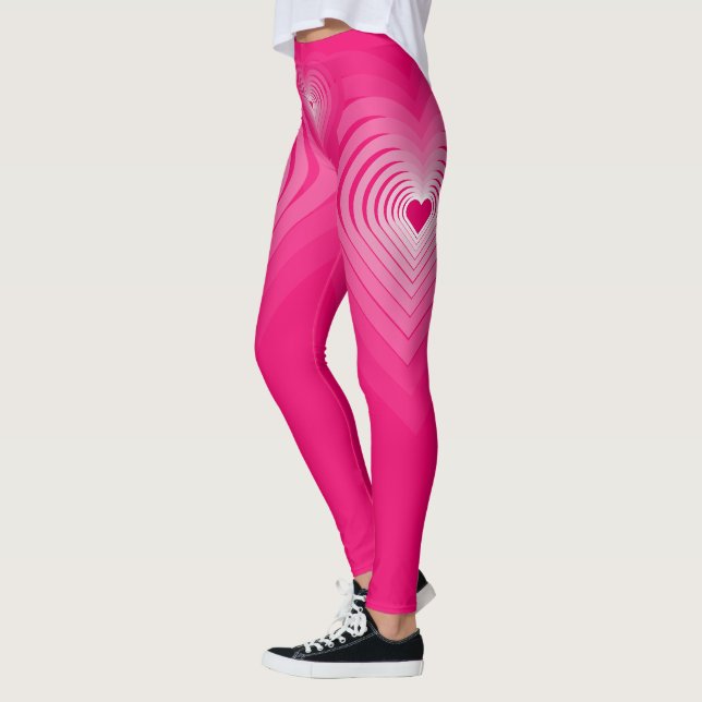 Rosa Leggings mit Herz (Links)