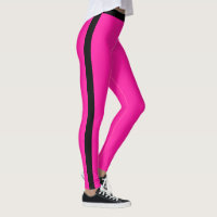 Rosa Leggings Schwarzer Streifen oder Farbauswahl