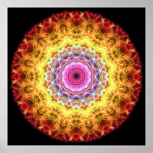 Rosa Leidenschafts-Kaleidoskop Poster