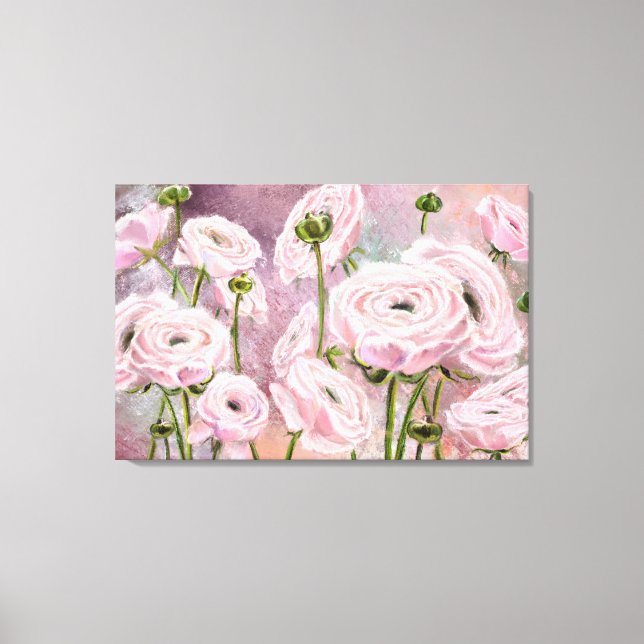 Rosa Leinwand drucken - Malerei (Vorderseite)