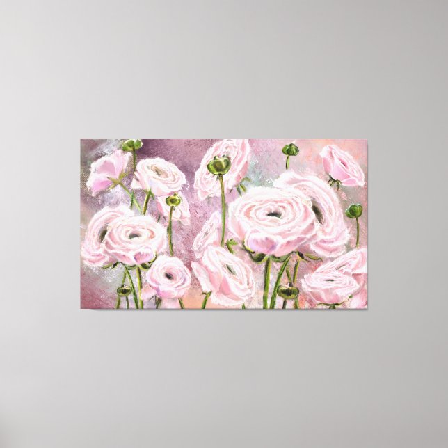 Rosa Leinwand drucken - Malerei (Vorderseite)