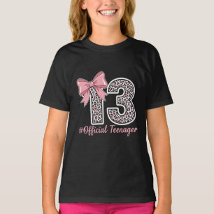 Rosa Leopard „13“ – Offizielles Teenager T-Shirt