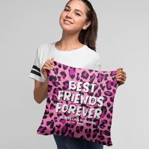 Rosa Leopard BFF Beste Freundin beste Freundinnen Kissen