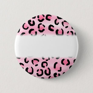 Rosa Leopard-Druck-Muster Button