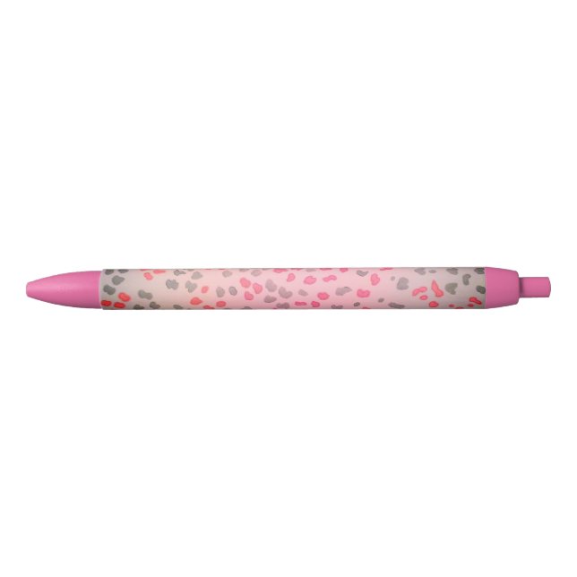Rosa Leopard-Druck-Stift Kugelschreiber (Vorderseite)