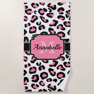 Rosa Leopard-Druck Strandtuch