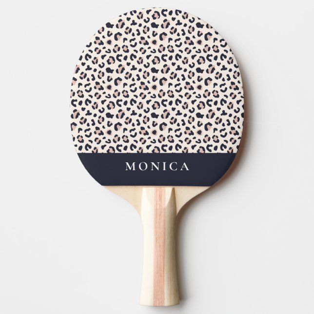 Rosa Leopard Golf Head Cover Tischtennis Schläger (Vorderseite)