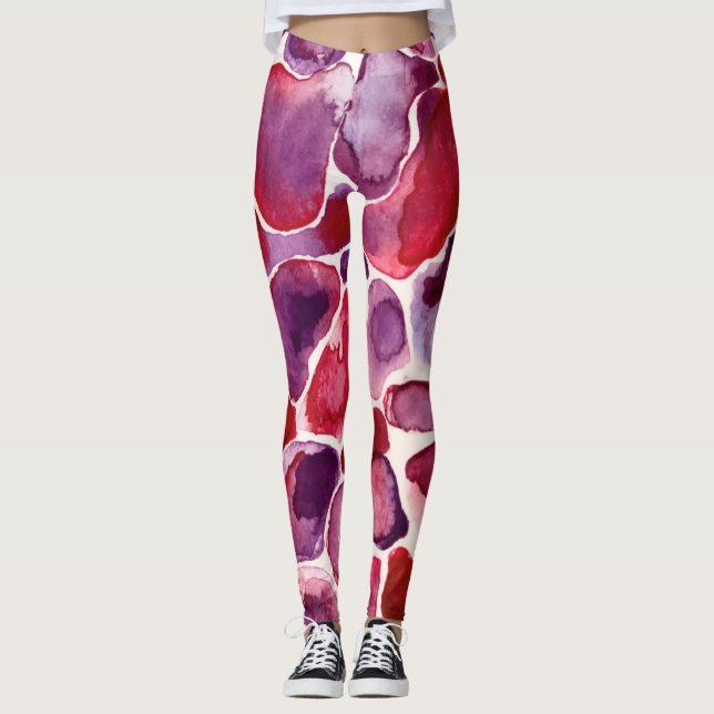 Rosa Leopard Leggings (Vorderseite)