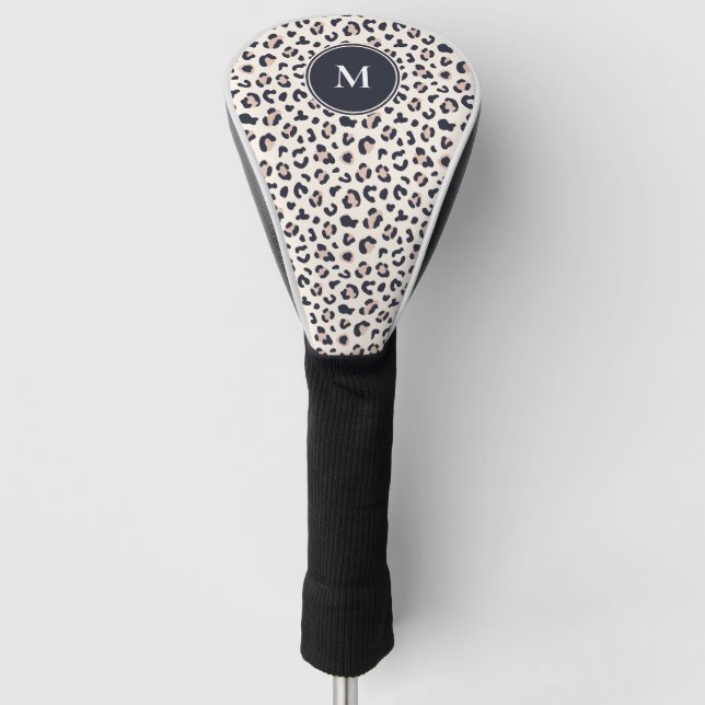 Rosa Leopard Mono Golf Head Cover Headcover (Vorderseite)