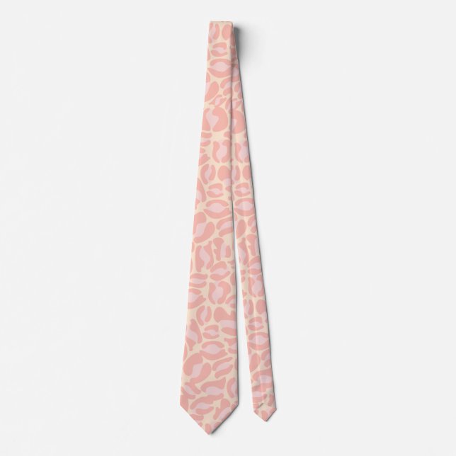 Rosa Leopard Print Kitch Retro Hochzeitsstipps Tra Krawatte (Vorderseite)