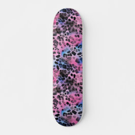 Rosa Leopard-Skateboard Skin Print Skateboard