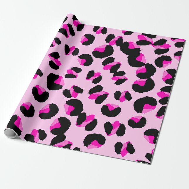 Rosa Leopard. Tierisches Hautmuster. Leopard. Pant Geschenkpapier (Ungerollt)