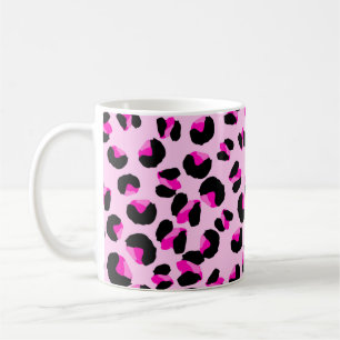 Rosa Leopard. Tierisches Hautmuster. Leopard. Pant Kaffeetasse