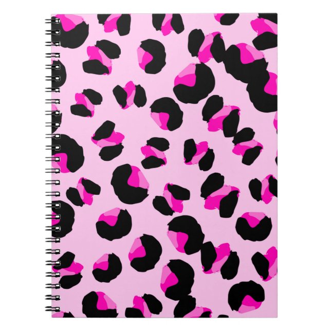 Rosa Leopard. Tierisches Hautmuster. Leopard. Pant Notizblock (Vorderseite)